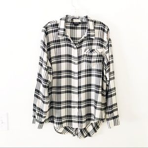 Lucky Brand | Flannel Button Down Top | L